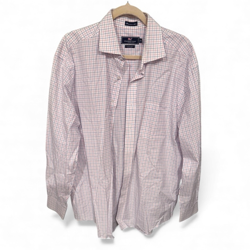 Vineyard Vines | Men’s Button Down | Pink & Blue Check​​​